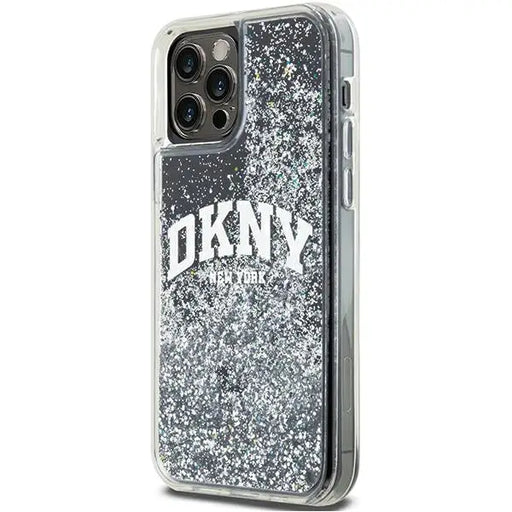 DKNY Liquid Glitter Big Logo iPhone 12 Pro/12 Case - Black - Cell phone cases and covers<<<HurtelXML