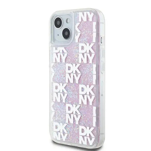 DKNY Liquid Glitter Multilogo case for iPhone 15 / 14 / 13 - pink - Cell phone cases and covers<<<HurtelXML