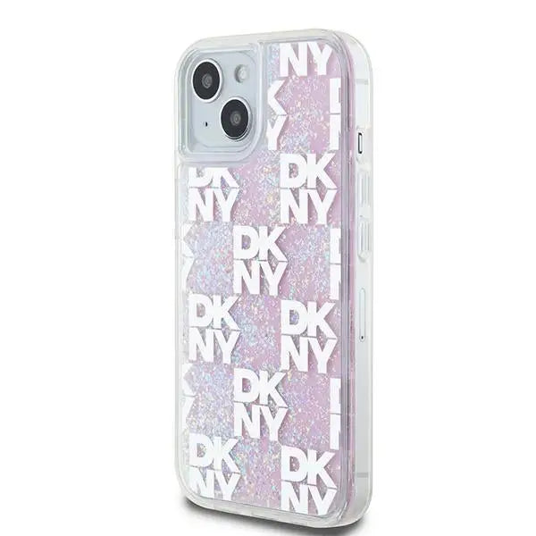DKNY Liquid Glitter Multilogo case for iPhone 15 / 14 / 13 - pink - Cell phone cases and covers<<<HurtelXML