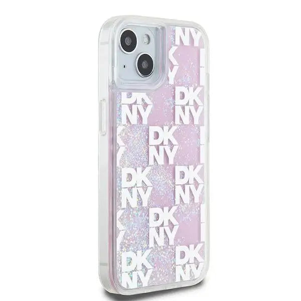 DKNY Liquid Glitter Multilogo case for iPhone 15 / 14 / 13 - pink - Cell phone cases and covers<<<HurtelXML