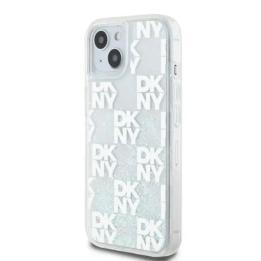 DKNY Liquid Glitter Multilogo case for iPhone 15 / 14 / 13 - white - Cell phone cases and covers<<<HurtelXML
