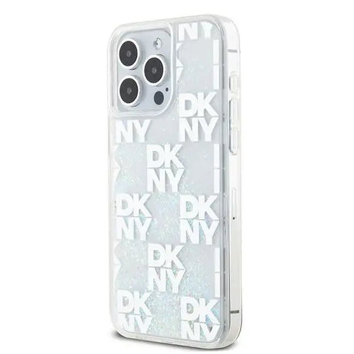 DKNY Liquid Glitter Multilogo case for iPhone 15 Pro Max - white - Cell phone cases and covers<<<HurtelXML