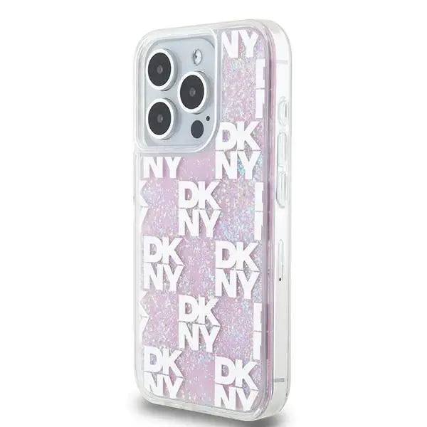 DKNY Liquid Glitter Multilogo case for iPhone 15 Pro - pink - Cell phone cases and covers<<<HurtelXML