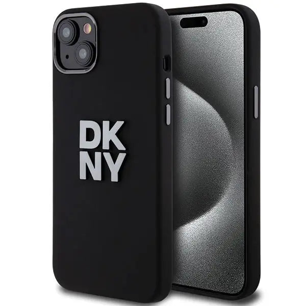 DKNY Liquid Silicone Metal Logo case for iPhone 15 Plus / 14 Plus - black - Cell phone cases and covers<<<HurtelXML