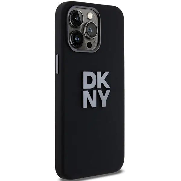 DKNY Liquid Silicone Metal Logo iPhone 15 Pro Case - Black - Cell phone cases and covers<<<HurtelXML