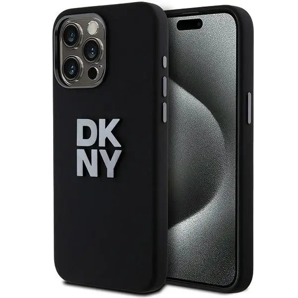 DKNY Liquid Silicone Metal Logo iPhone 15 Pro Max Case - Black - Cell phone cases and covers<<<HurtelXML