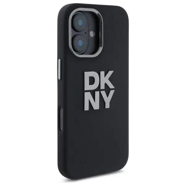DKNY Liquid Silicone Metal Logo iPhone 16 Case - Black - Cell phone cases and covers<<<HurtelXML