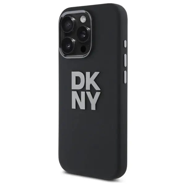 DKNY Liquid Silicone Metal Logo iPhone 16 Pro Max Case - Black - Cell phone cases and covers<<<HurtelXML