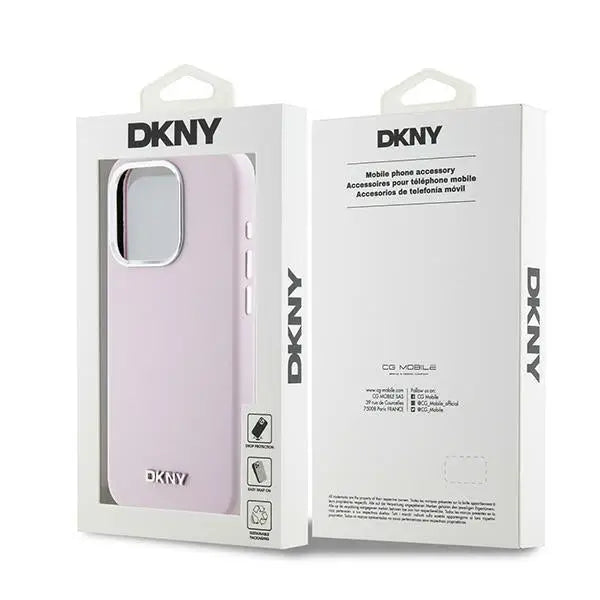 DKNY Liquid Silicone Small Metal Logo MagSafe case for iPhone 14 Pro - pink - Cell phone cases and covers<<<HurtelXML