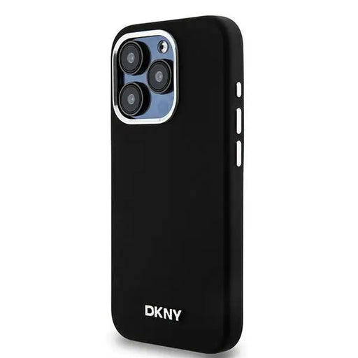 DKNY Liquid Silicone Small Metal Logo MagSafe case for iPhone 15 Pro - black - Cell phone cases and covers<<<HurtelXML