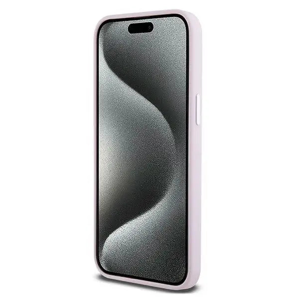 DKNY Liquid Silicone Small Metal Logo MagSafe case for iPhone 15 Pro Max - pink - Cell phone cases