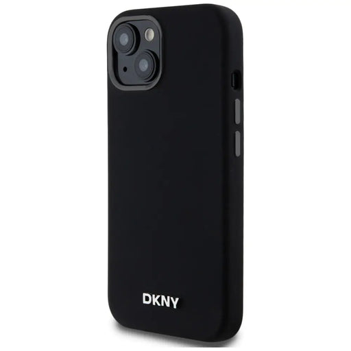 DKNY Liquid Silicone Small Metal Logo MagSafe Case for iPhone 14/15/13 - Black - Cell phone cases and covers<<<HurtelXML