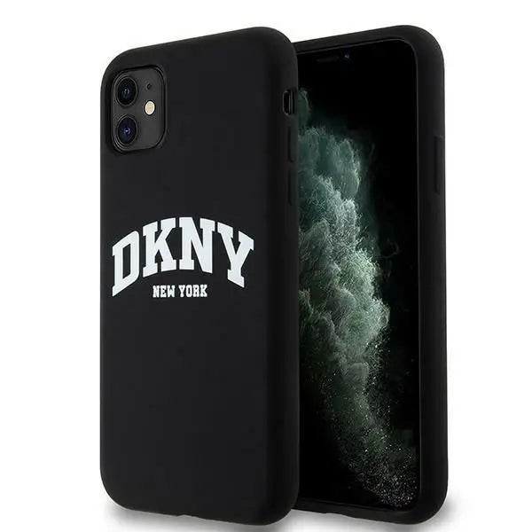 DKNY Liquid Silicone White Printed Logo MagSafe Case for iPhone 11/Xr - Black - Cell phone cases and covers<<<HurtelXML