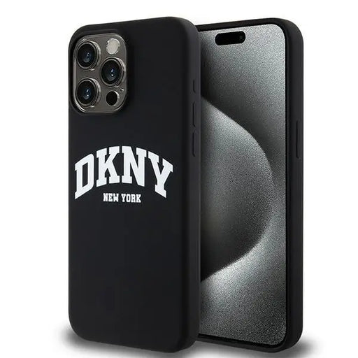 DKNY Liquid Silicone White Printed Logo MagSafe iPhone 14 Pro Max Case - Black - Cell phone cases and covers<<<HurtelXML