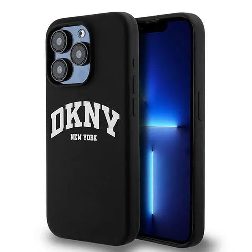 DKNY Liquid Silicone White Printed Logo MagSafe iPhone 15 Pro Case - Black - Cell phone cases and covers<<<HurtelXML