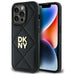 DKNY Quilted Stack Logo iPhone 14 Pro Case - Black - Cell phone cases and covers<<<HurtelXML