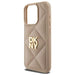 DKNY Quilted Stack Logo iPhone 15 Pro Case - Beige - Cell phone cases and covers<<<HurtelXML