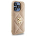 DKNY Quilted Stack Logo iPhone 15 Pro Case - Beige - Cell phone cases and covers<<<HurtelXML