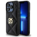 DKNY Quilted Stack Logo iPhone 15 Pro Case - Black - Cell phone cases and covers<<<HurtelXML