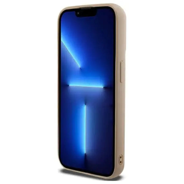 DKNY Quilted Stack Logo iPhone 15 Pro Max Case - Beige - Cell phone cases and covers<<<HurtelXML