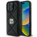 DKNY Quilted Stack Logo iPhone 16 Pro Max Case - Black - Cell phone cases and covers<<<HurtelXML