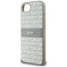DKNY Repeat Texture Pattern with Tonal Stripe iPhone 16e Case - Beige - Cell phone cases and covers<<<HurtelXML