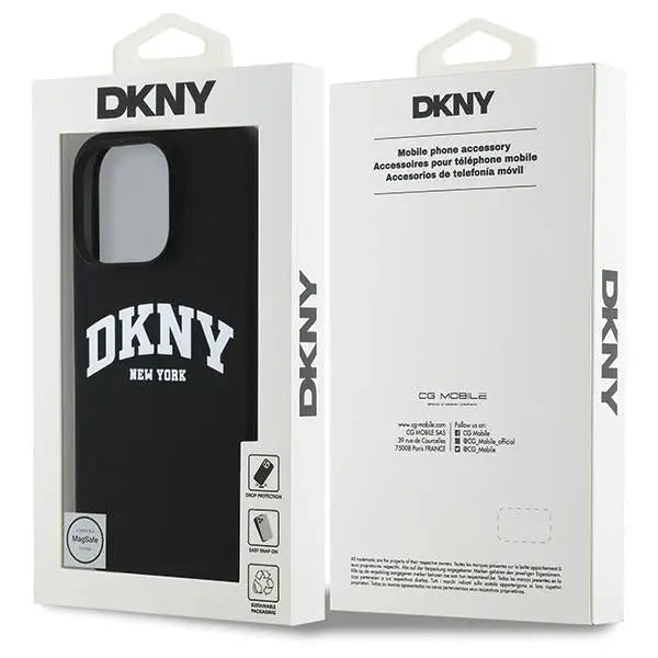 DKNY Silicone White Printed Logo MagSafe Case for iPhone 16 Pro Max - Black - Cell phone cases and covers<<<HurtelXML