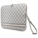 DKNY Sleeve Checkered Pattern Printed Stripes 16’’ Laptop Case - Beige - Laptop bags<<<HurtelXML
