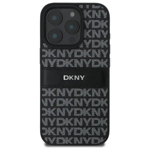 DKNY Texture Pattern Tonal Stripe iPhone 16 Pro Max Case - Black - Cell phone cases and covers<<<HurtelXML