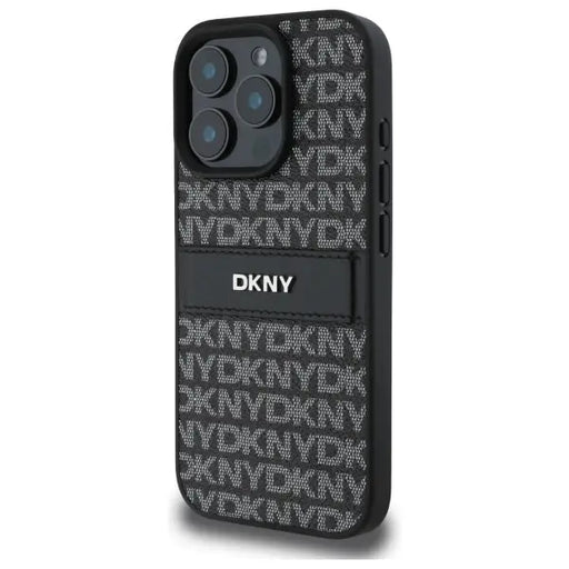 DKNY Texture Pattern Tonal Stripe iPhone 16 Pro Max Case - Black - Cell phone cases and covers<<<HurtelXML