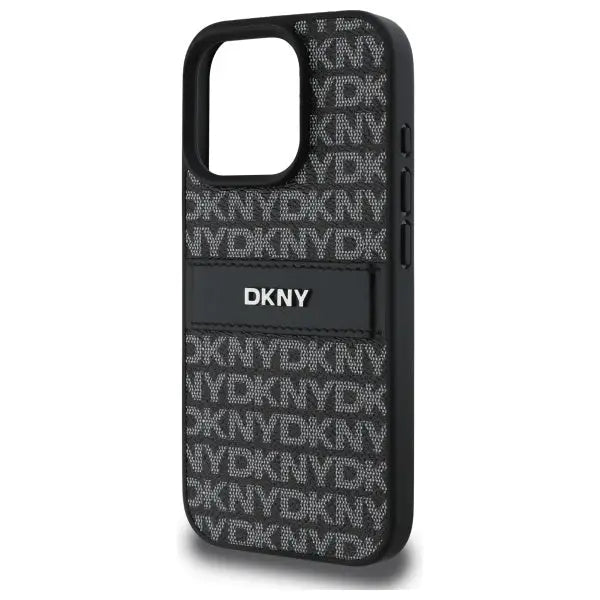 DKNY Texture Pattern Tonal Stripe iPhone 16 Pro Max Case - Black - Cell phone cases and covers<<<HurtelXML