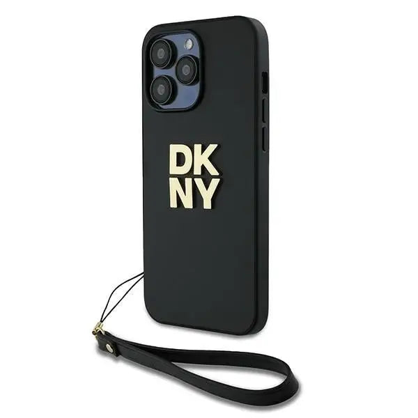 DKNY Wrist Strap Stock Logo case for iPhone 14 Pro - black - Cell phone cases and covers<<<HurtelXML