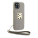 DKNY Wrist Strap Stock Logo case for iPhone 15 Plus - beige - Cell phone cases and covers<<<HurtelXML