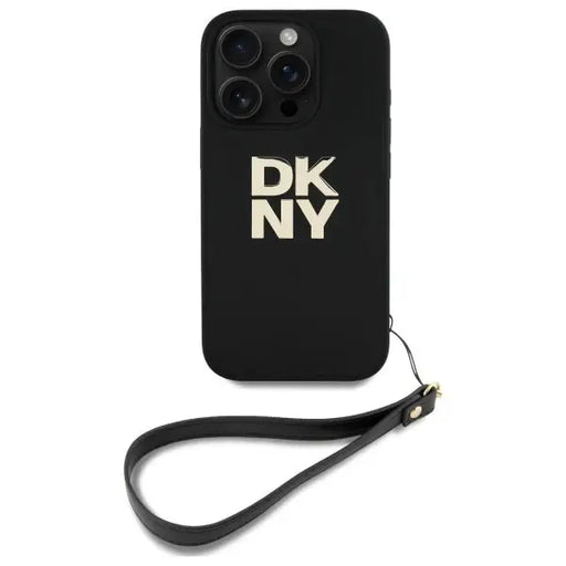 DKNY Wrist Strap Stock Logo iPhone 16 Pro Case - Black - Cell phone cases and covers<<<HurtelXML
