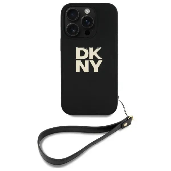 DKNY Wrist Strap Stock Logo iPhone 16 Pro Max Case - Black - Cell phone cases and covers<<<HurtelXML