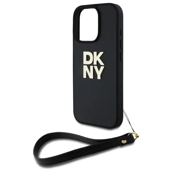 DKNY Wrist Strap Stock Logo iPhone 16 Pro Max Case - Black - Cell phone cases and covers<<<HurtelXML