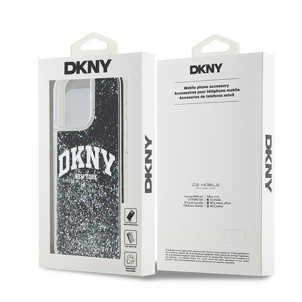 DKNY Liquid Glitter Big Logo iPhone 13 Pro Max Case - Black