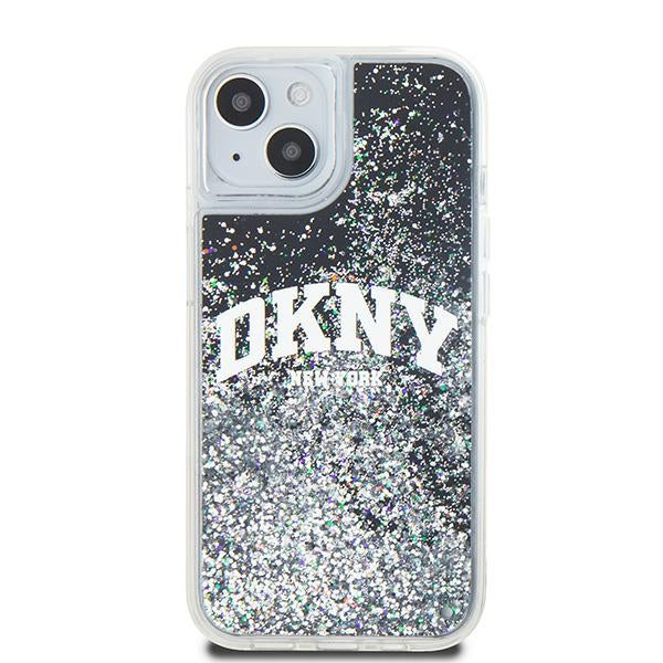 DKNY Liquid Glitter Big Logo iPhone 14/15/13 Case - Black