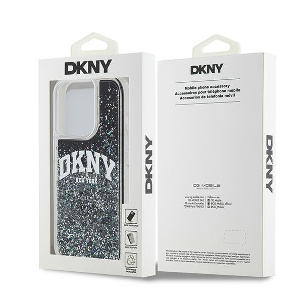 DKNY Liquid Glitter Big Logo case for iPhone 15 Pro - black