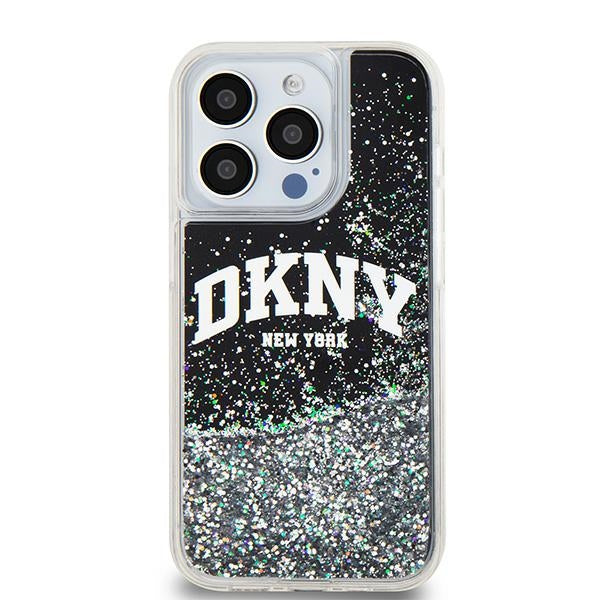 DKNY Liquid Glitter Big Logo case for iPhone 15 Pro - black