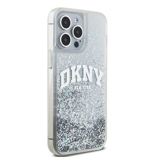 DKNY Liquid Glitter Big Logo case for iPhone 15 Pro - white