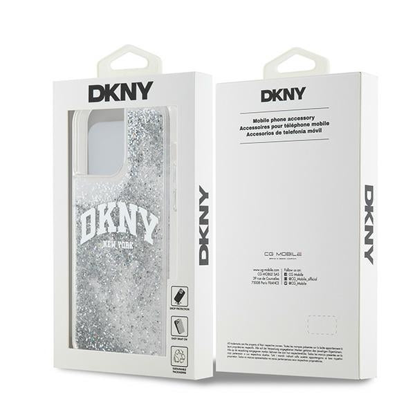 DKNY Liquid Glitter Big Logo case for iPhone 15 Pro - white