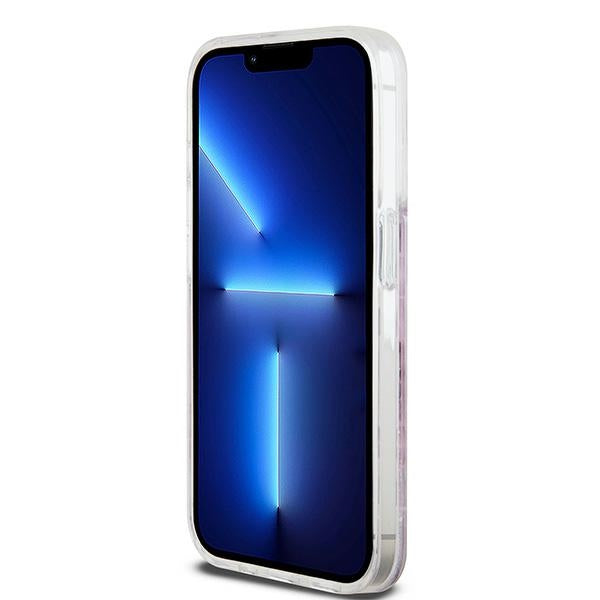 DKNY Liquid Glitter Multilogo case for iPhone 15 Pro - pink