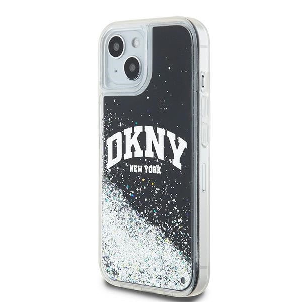 DKNY Liquid Glitter Big Logo iPhone 15 Plus / 14 Plus Case - Black
