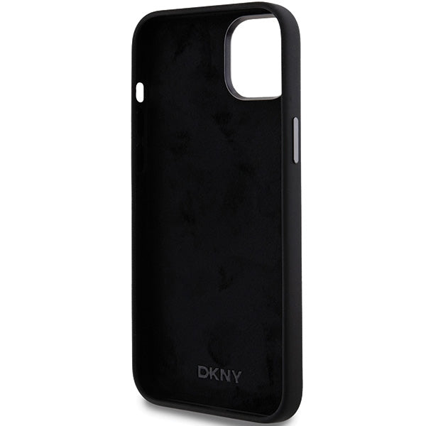 DKNY Liquid Silicone Metal Logo case for iPhone 15 Plus / 14 Plus - black
