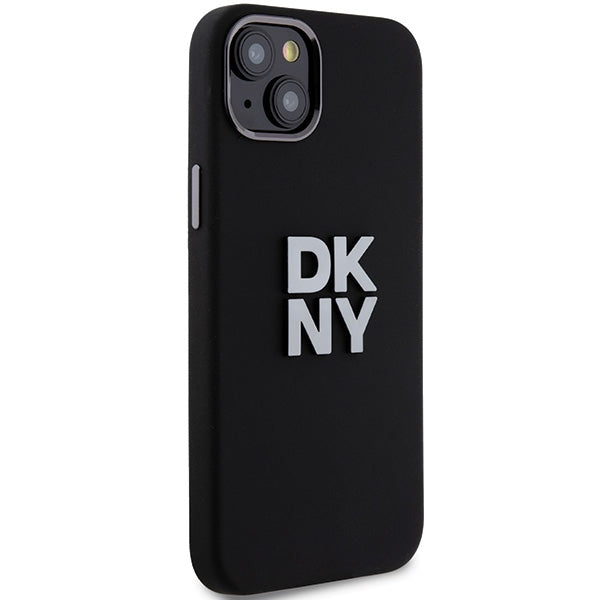 DKNY Liquid Silicone Metal Logo case for iPhone 15 Plus / 14 Plus - black
