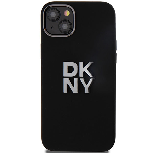 DKNY Liquid Silicone Metal Logo iPhone 15/14/13 Case - Black