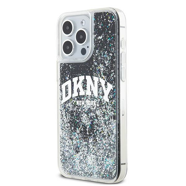 DKNY Liquid Glitter Big Logo case for iPhone 15 Pro Max - black
