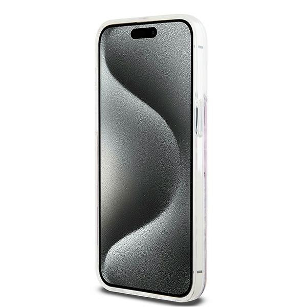 DKNY Liquid Glitter Multilogo case for iPhone 15 Pro Max - pink
