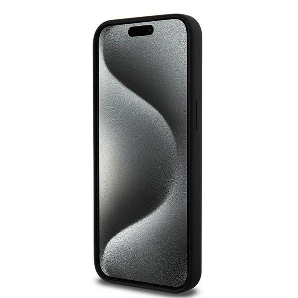 DKNY Liquid Silicone White Printed Logo MagSafe iPhone 13 Pro Max Case - Black